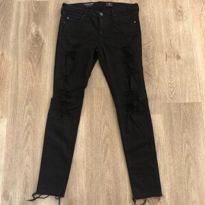 AG Adriano Goldschmied Jeans Womens Size 28 Legging Super Skinny Ankle Black